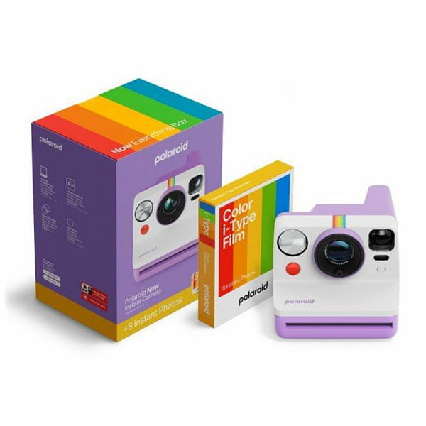 Polaroid Now3 Purple Everything Box — camera, film and box