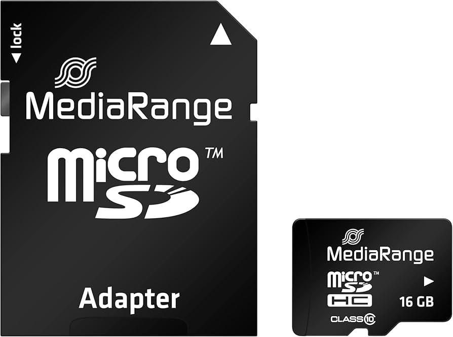 MediaRange microSDHC Card 16 GB Class 10 with adapter