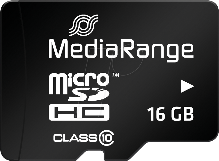 MediaRange microSDHC Card 16 GB Class 10 with adapter